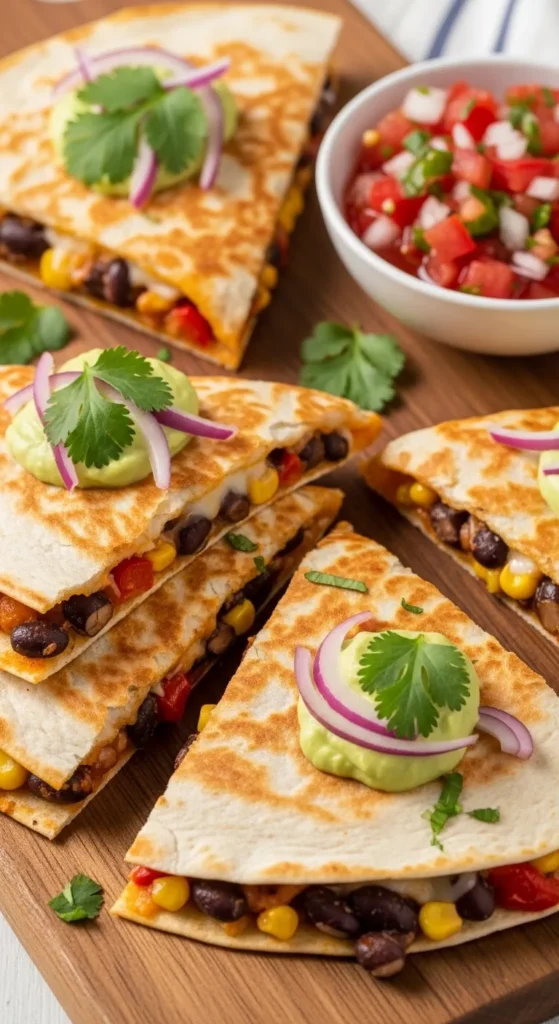 Loaded Summer Black Bean Quesadillas