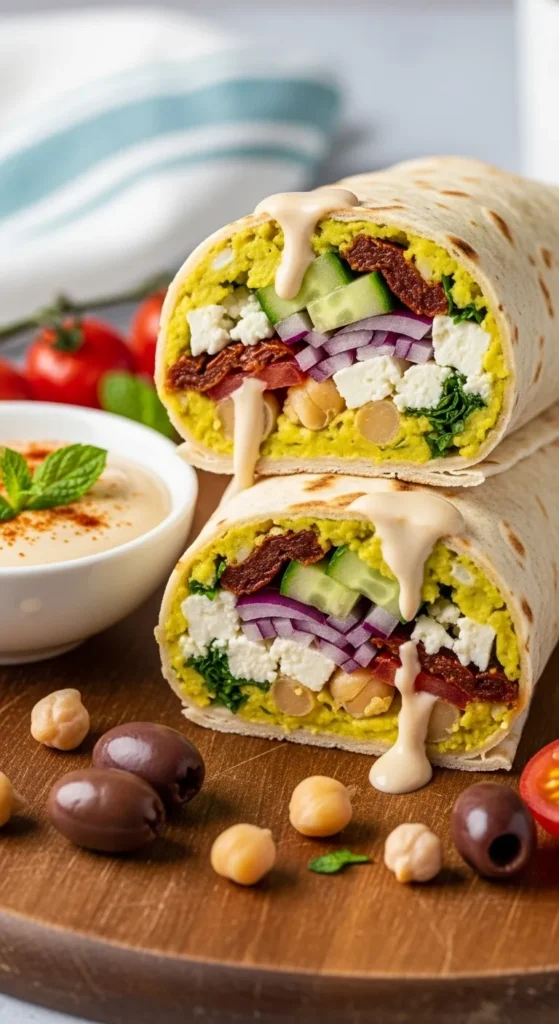Mediterranean Chickpea Wraps