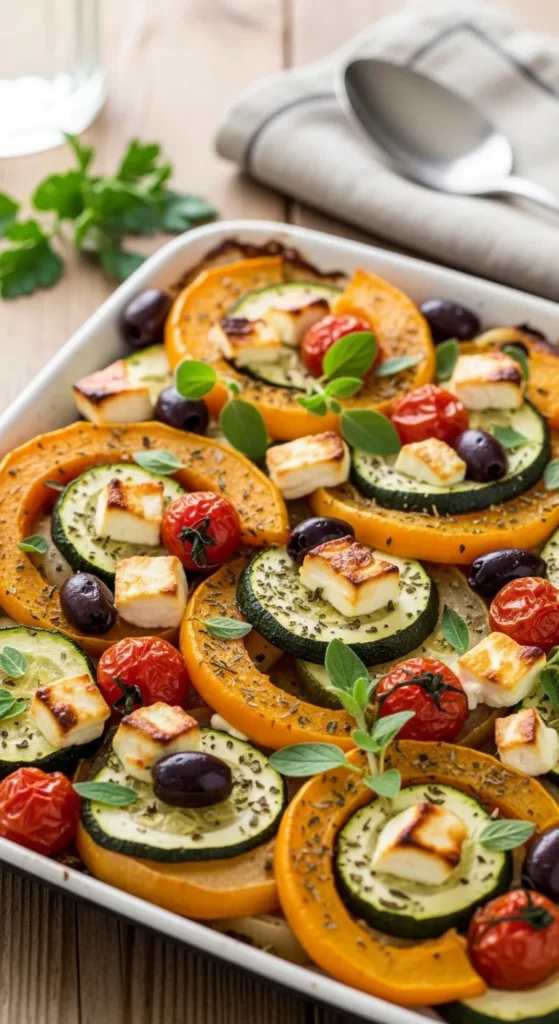 Mediterranean Squash & Feta Bake