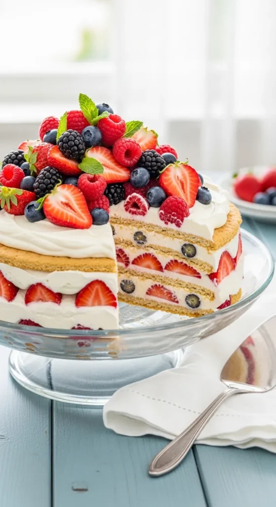 No-Bake Berry Icebox Cake