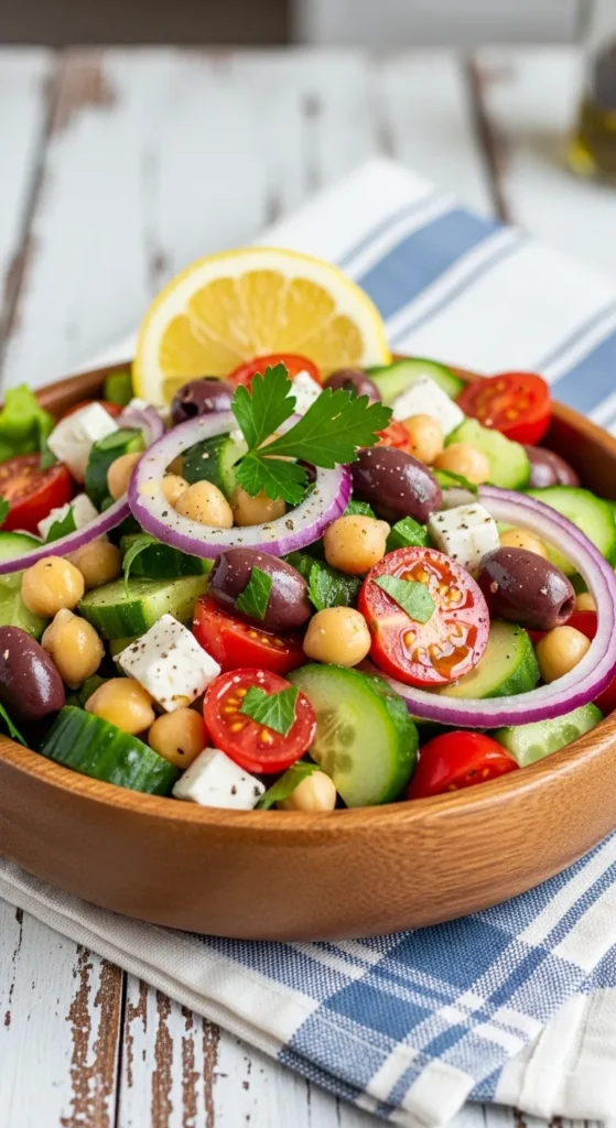 One-Bowl Mediterranean Chickpea Salad
