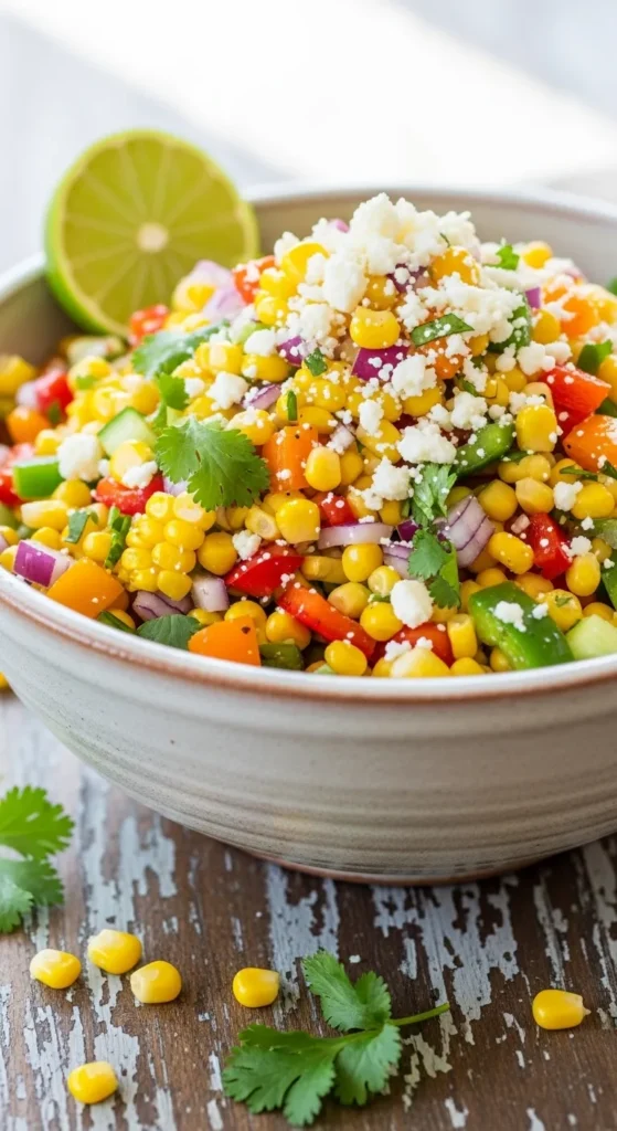 One-Bowl "Zesty AF" Corn Salad