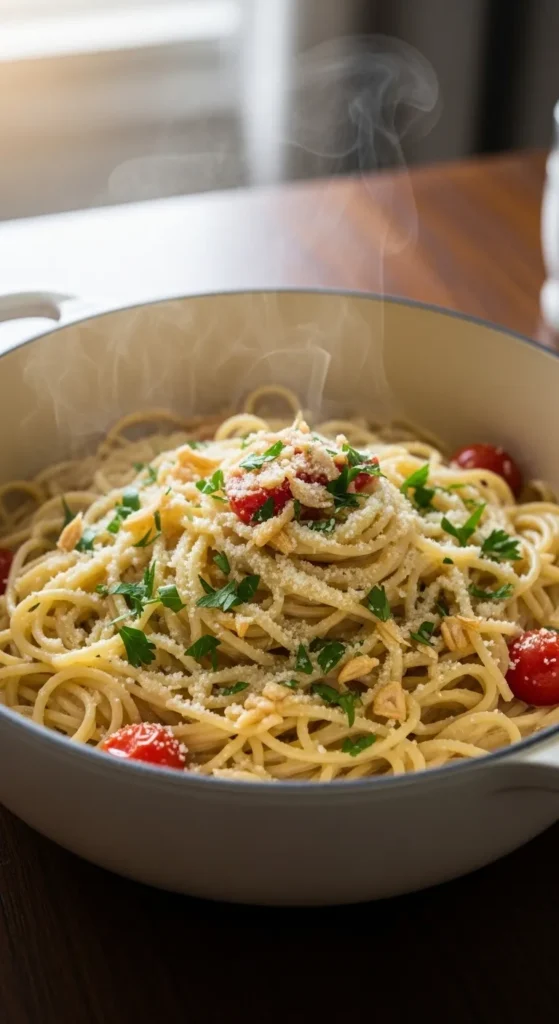 One Pot Creamy Garlic Pasta for Busy Nights