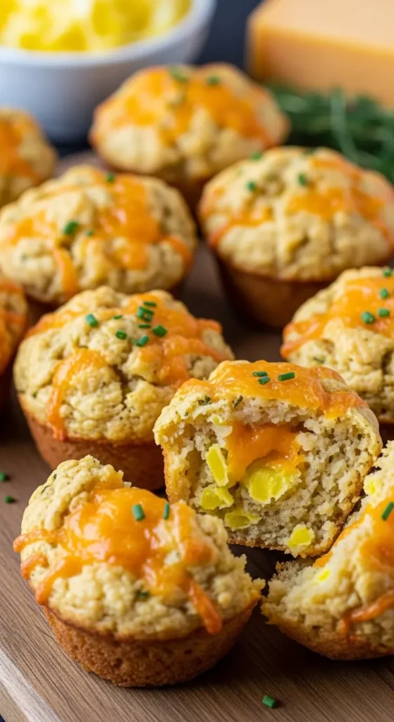 Savory Cheddar and Yellow Squash Muffins