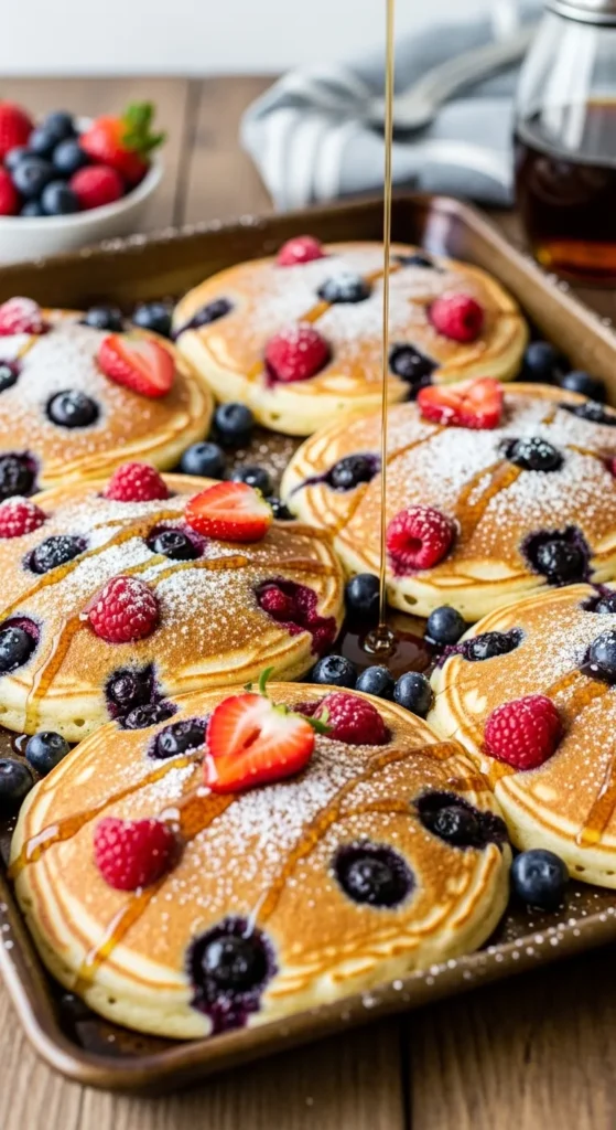 Sheet Pan Berry Pancakes