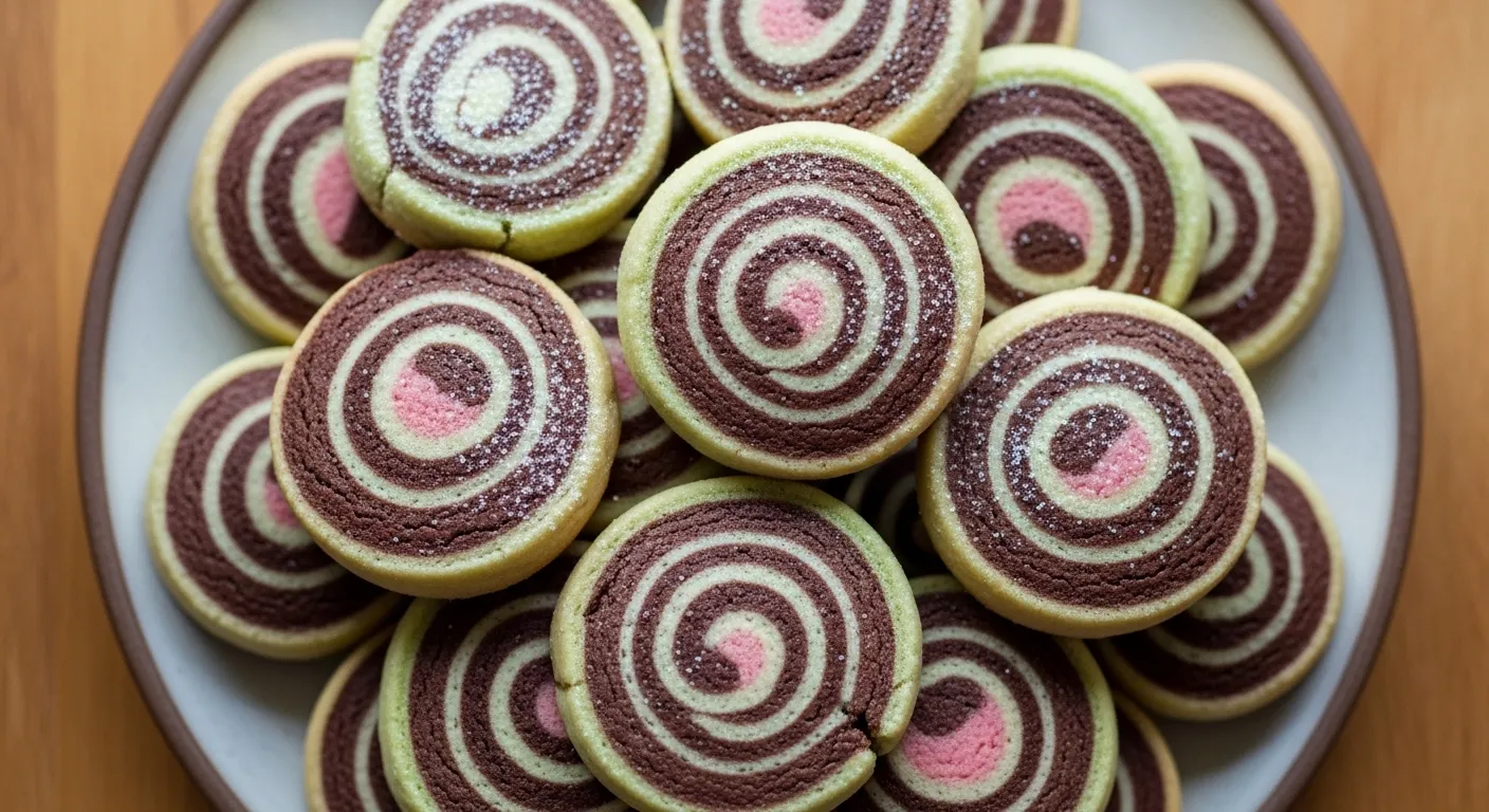 Spiral Cookies with Marbled Swirls
