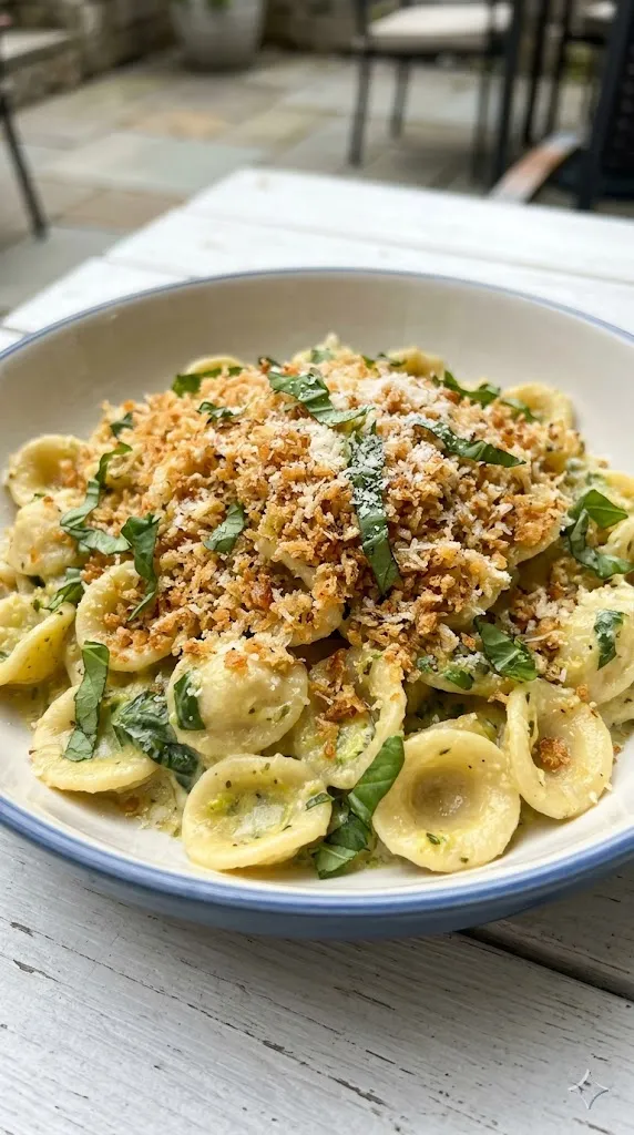 Summer Squash Pasta with Basil-Parmesan Breadcrumbs