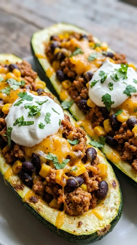 Taco Zucchini Boats