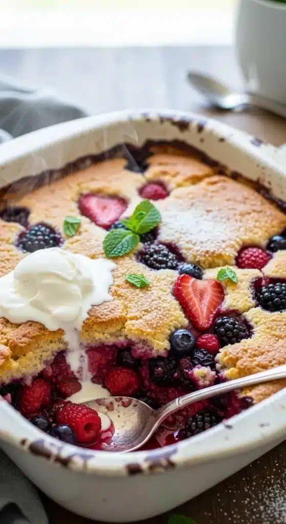The "Dump & Run" Berry Cobbler