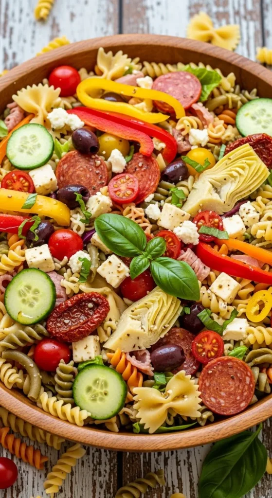 The "Everything But The Kitchen Sink" Pasta Salad