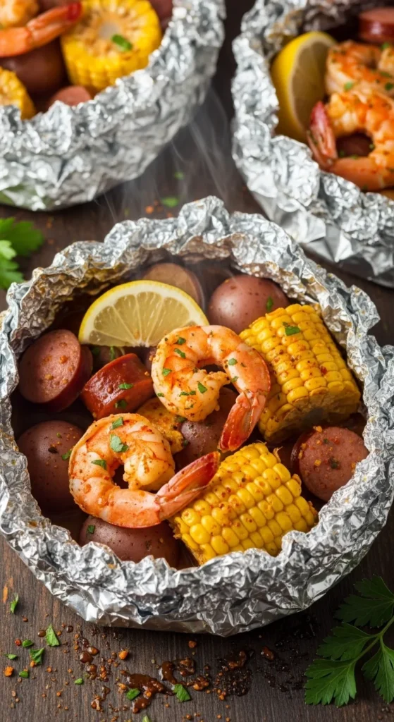 The "Lazy Legend" Shrimp Boil Foil Packets