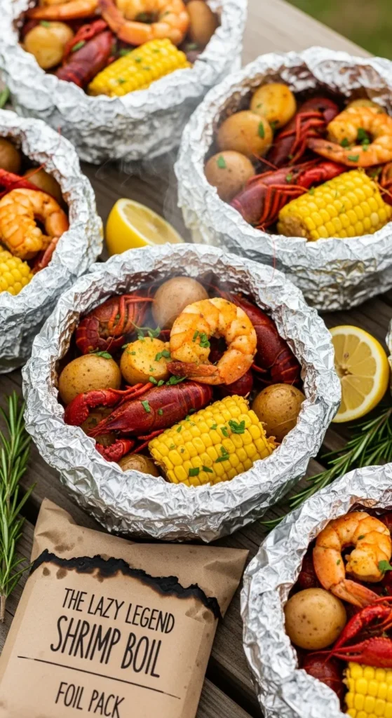 The "Lazy Legend" Shrimp Boil Foil Packs
