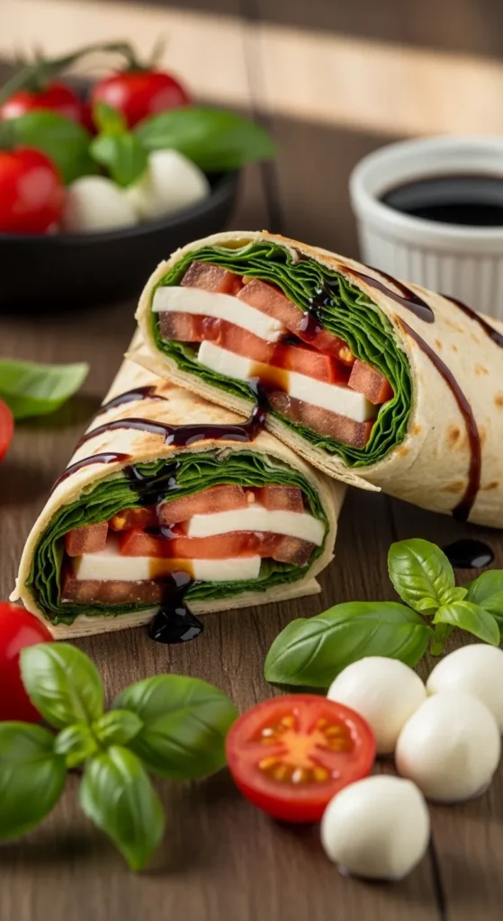 The Ultimate Loaded Caprese Wraps