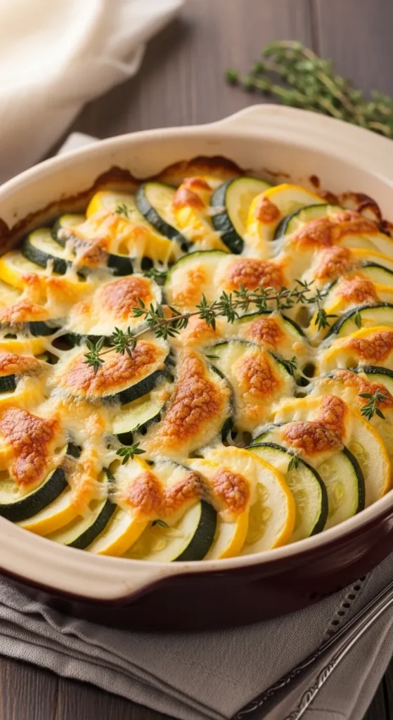 Zucchini & Squash Gratin with Gruyère